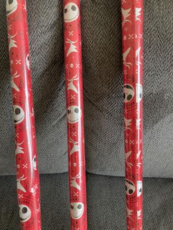 Nightmare Before Christmas Wrapping Paper Un Opened 3 Lot 