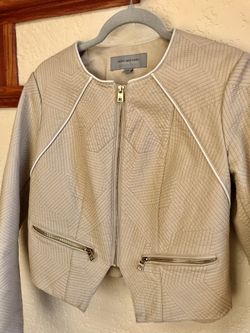 Quality Beige Leather Jacket 