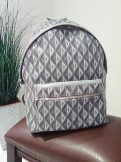 Preloved rare Christian Dior Diamond Monogram Gray backpack