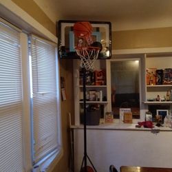 Adjust Indoor Basketball Hoop With Ball