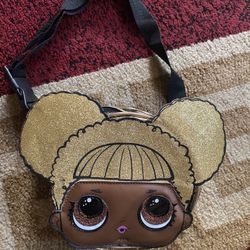 Lol Doll Queen Bee Gold Glitter Purse 