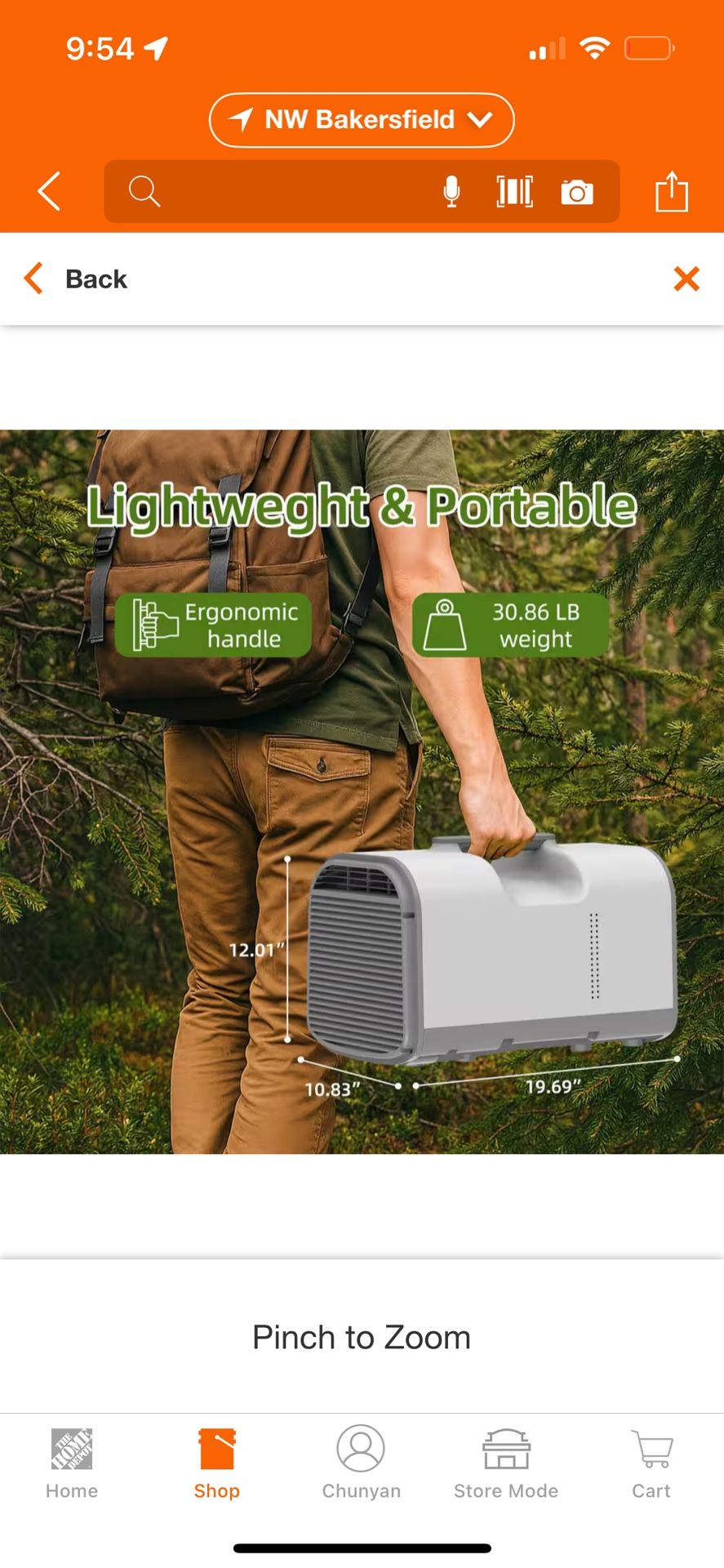 Portable Air Conditioner( From Home Depot)