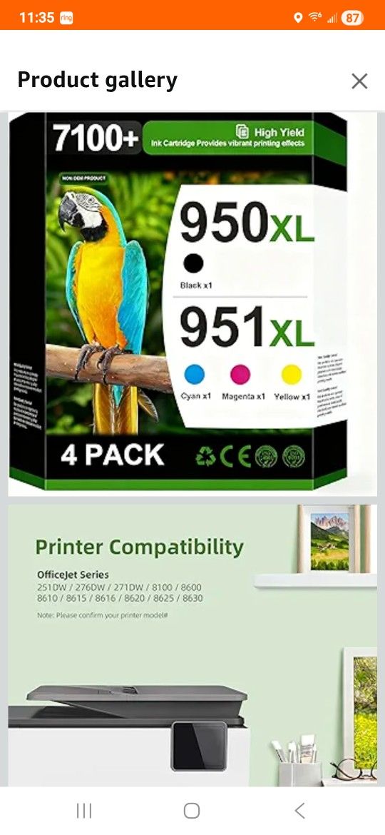 950LX 951XL Ink Cartridges Combo Pack Compatible For HP 950LX 