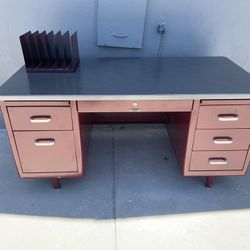 Steel Casey Desk 