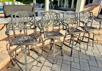 Darlee Elisabeth Outdoor Bar Chairs- set of 6 or single