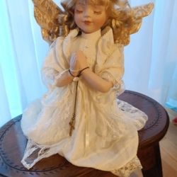 Porcelain Praying Angel Doll