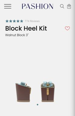 Pashion Footwear Walnut 3" Block Heel Kit