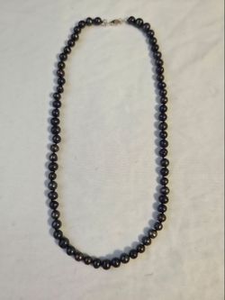 Genuine Black Pearl necklace 18"