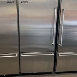 Viking 36”Wide Built In Stainless Steel Refrigerator Bottom Freezer