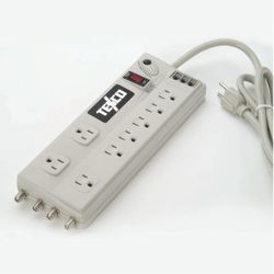 TES 4PCT: 8 Outlet Surge Strip with Coax Protection