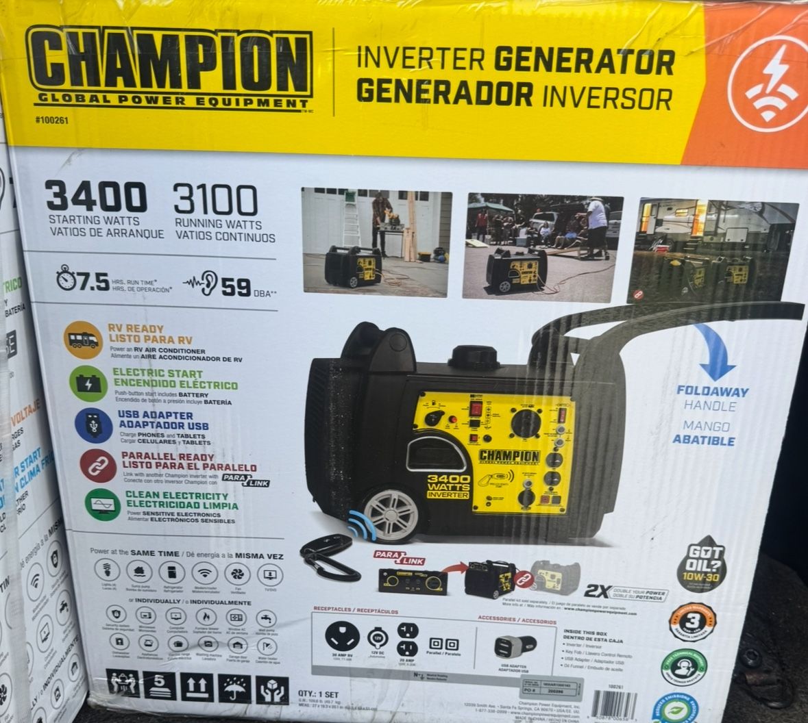 Champion 3400-Watt Inverter Generator