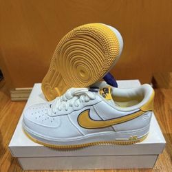 Nike Kobe Bryant x Air Force 1 Low “ Lakers Home’ Size 9 (FZ1151-100) Brand New 