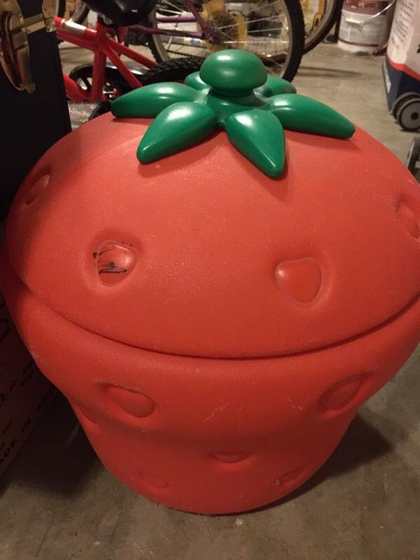 Little Tikes Strawberry Shortcake vintage toy box storage chest