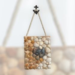 Handcrafted Seashell and Sand Wall Decor
