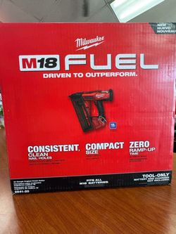 Milwaukee new 16ga finish nailer fuel