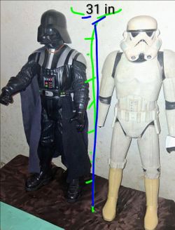 31 in Giant Darth Vader and Storm Trooper
