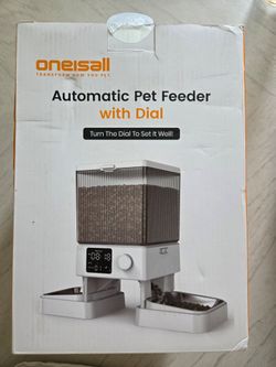 oneisall Automatic Cat Feeder for 2 Cats, 20 Cups Automatic Cat Food Dispenser