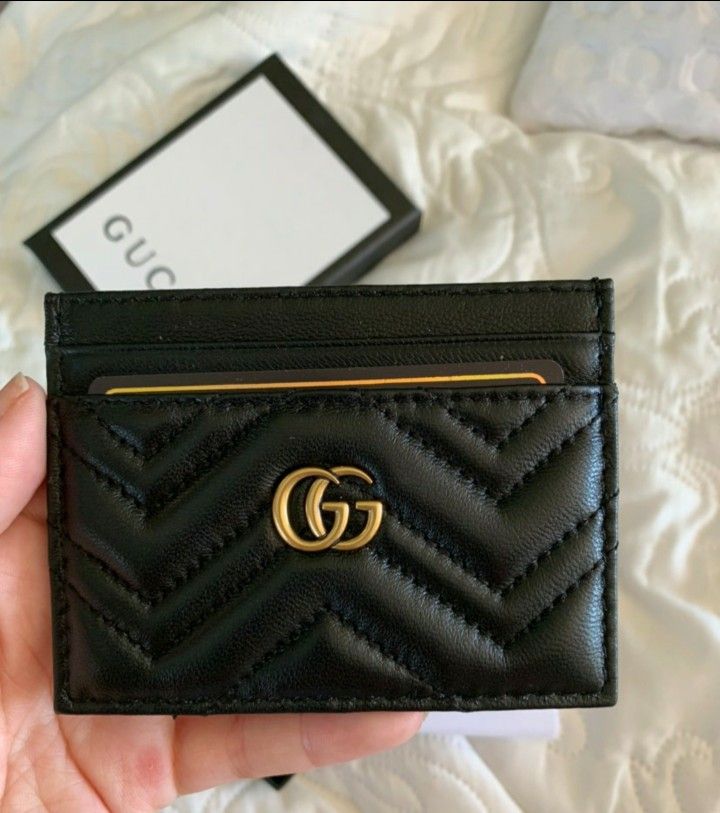 Brand New Front Pocket Slim Gucci Wallet Black Unisex Men Women Male Female