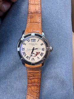 Alligator skin, leather Raymond Weil Watch brand new