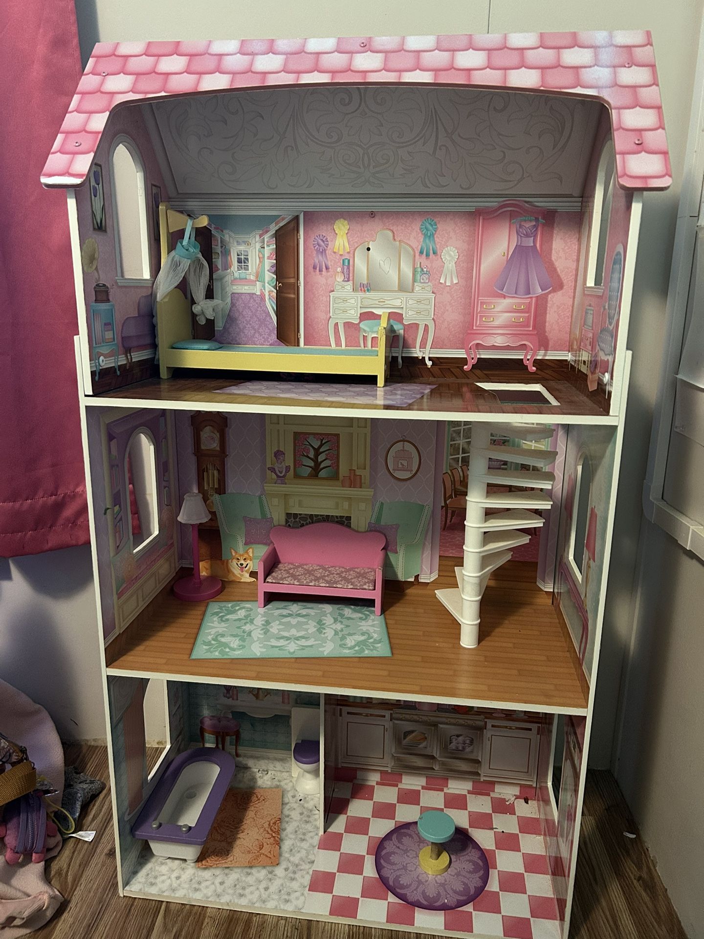 Doll House With Furniture 