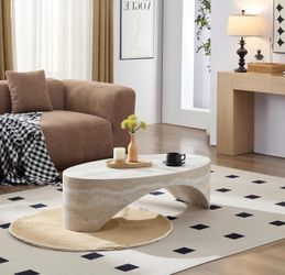 Brand new Beige Faux Marble Arch Coffee Table Sale 180$. Online price 319$  SAVE 139$ ONLY 1 AVAILAB