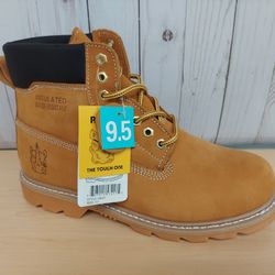 Rhino Men's Leather Work Boots Size 9.5!!! NEW 