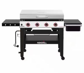 4-Burner Propane Gas Grill 36 in. Flat Top Griddle