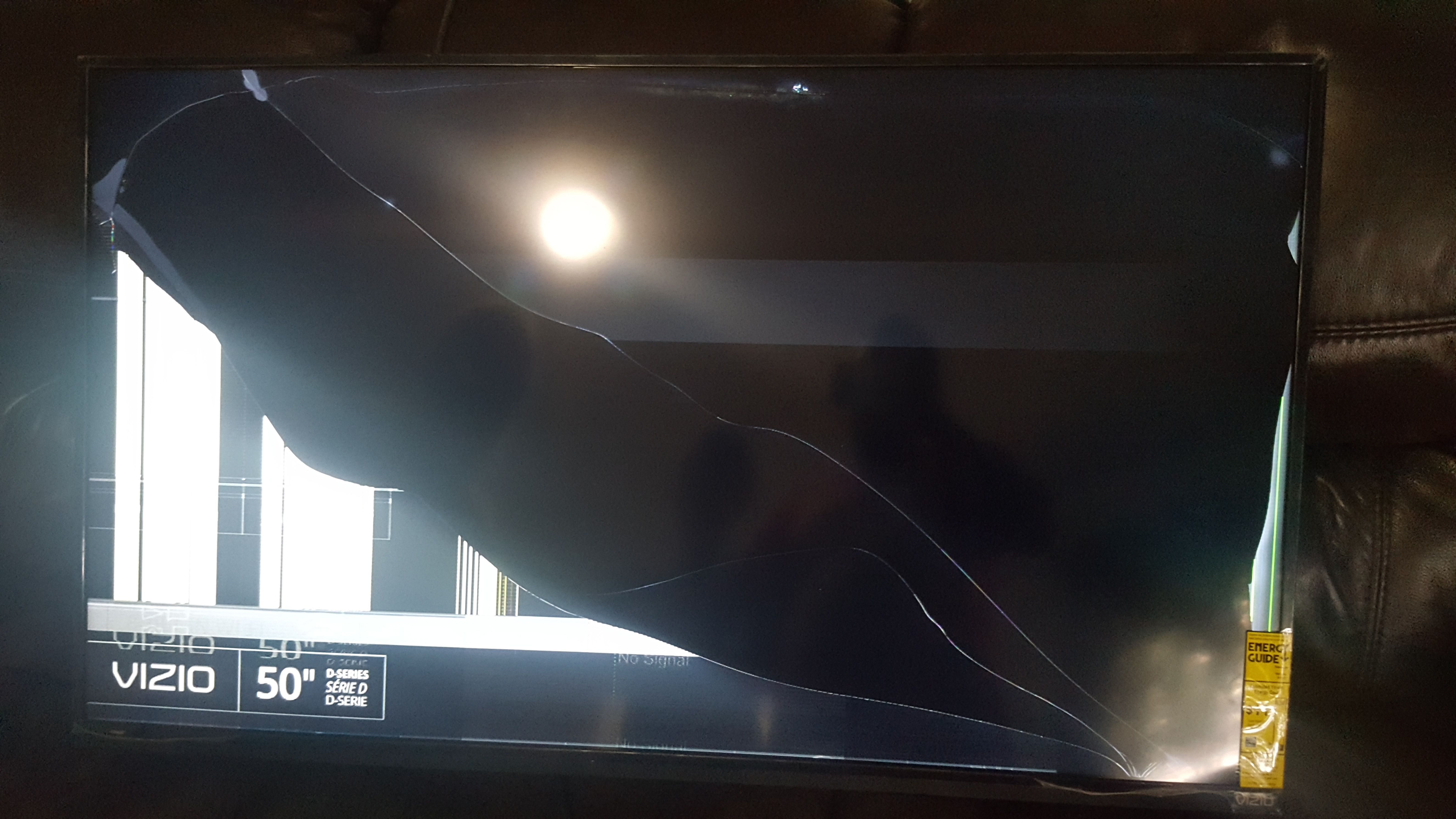 Tv 55 inch vizio broken screen