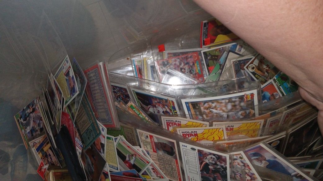Baseball cards.