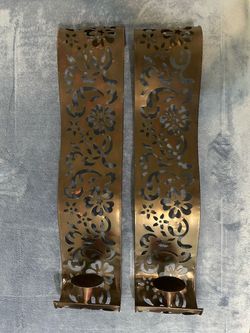 Metal Wall Candle Sconces Set of 2
