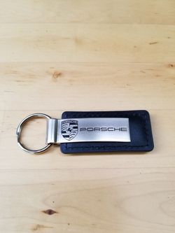 PORSCHE LEATHER KEYCHAIN