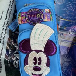 2025 Disney Parks Lug Bottle Holder Crossbody Bag DCA Food & Wine Mickey NWT