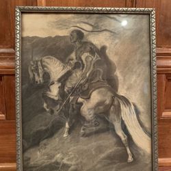 1908 William Rapp Original Charcoal 12”x16”