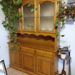 Oak China Hutch 