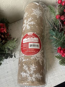 Snowflake Burlap