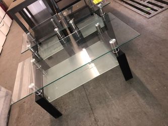 Tempered glass 3 pc coffee table set