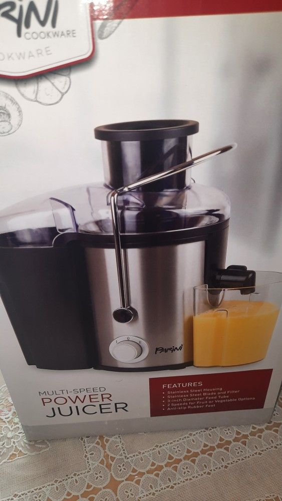 Multi-speed Stainless Steel Power Juicer. Brand-new In The Box