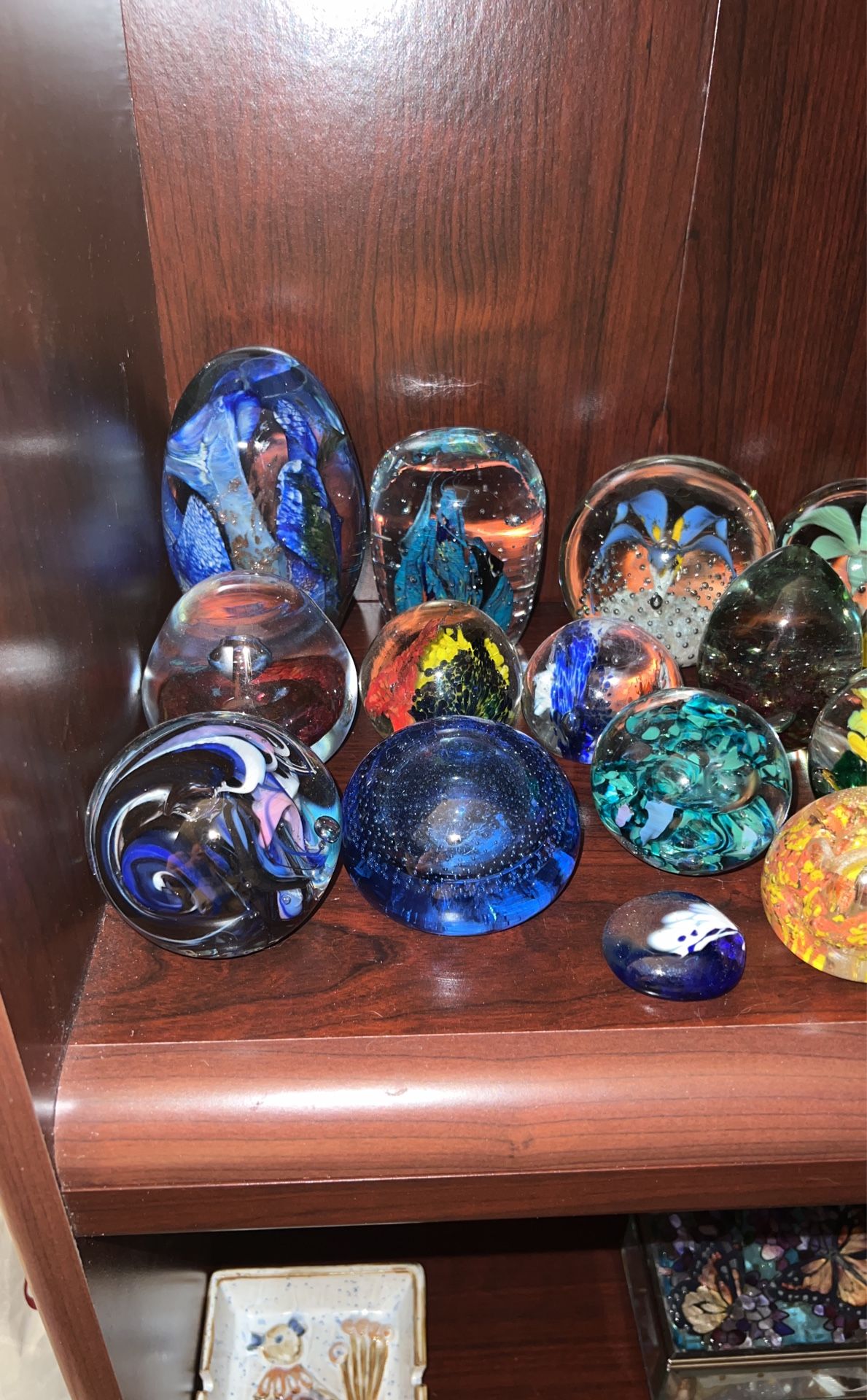 Paperweight Glass Collection Prices Vary From $10.00 to $80.00 Some Signed And Glow Under UV Light