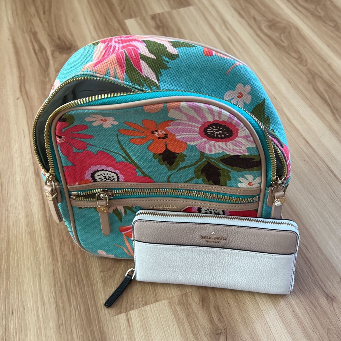Canvas Floral Purse/backpack~Kate Spade Wallet