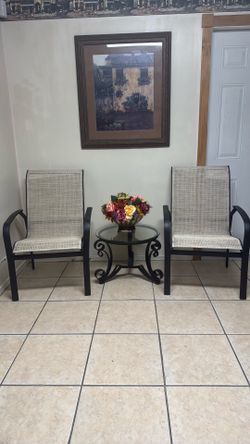 Metal patio set