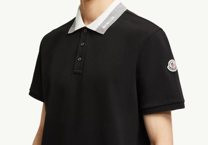 * MONCLER * Embroidered Logo Cotton Polo