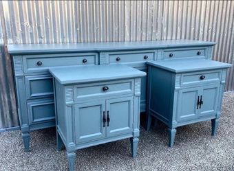 Beautiful, Vintage, Three-Piece  Dresser Set, Professionally Refinished