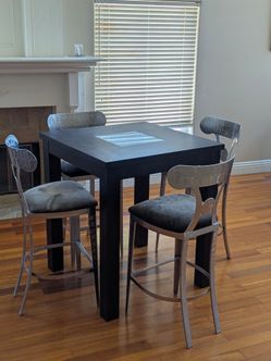 Table and bar stools