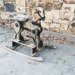 41×37 Rustic Large VTG Arts and Crafts Rocking Horse