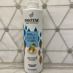 Pantene Pro-V Miracles Bond Repair Keratin + Vitamin E, Sulfate-Free Shampoo 13.5 fl oz New/unopened.