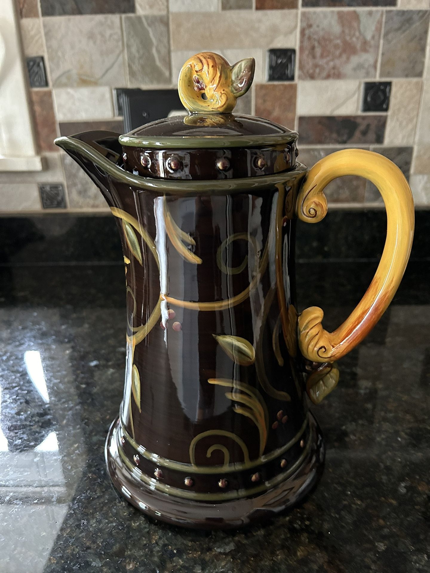 2002 Chocolate Berries Coffee Pot By Demdaco
