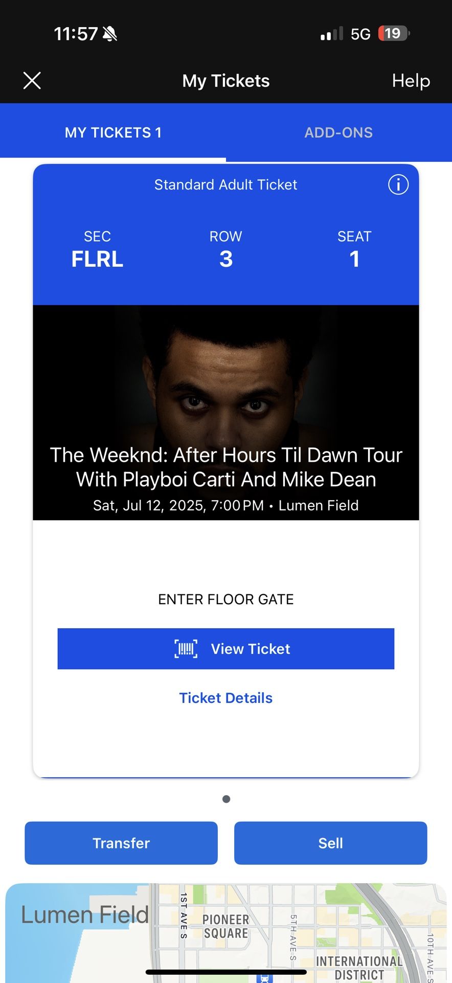 THE WEEKND TICKET