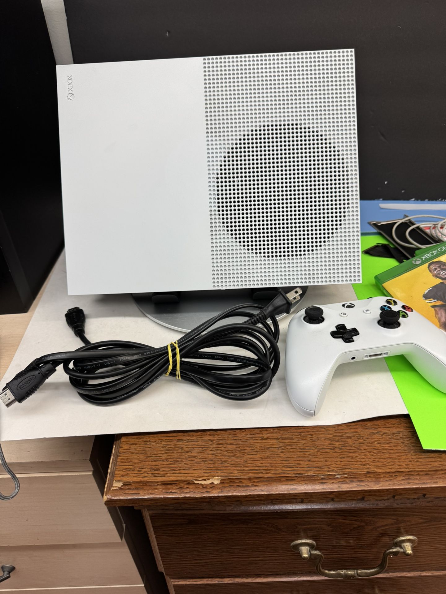 Microsoft Xbox One S 1TB Console Bundle – Includes Controller, 2 Games & All Cables