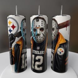 Pittsburgh Steelers Football Jason Horror Tumbler