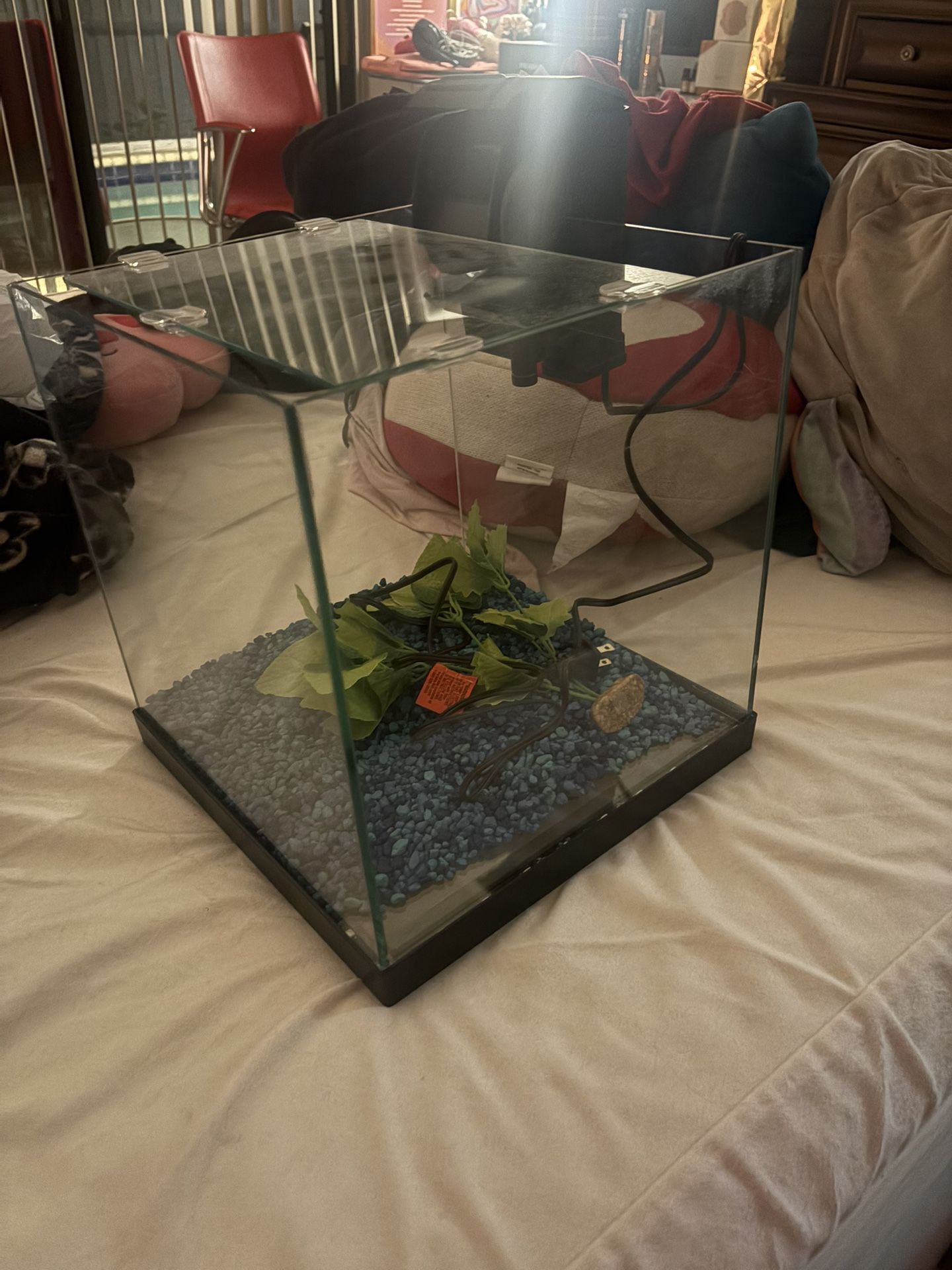 Ledfish tank with filter